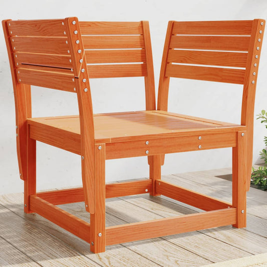 Garden Chair Wax Brown Solid Wood Pine