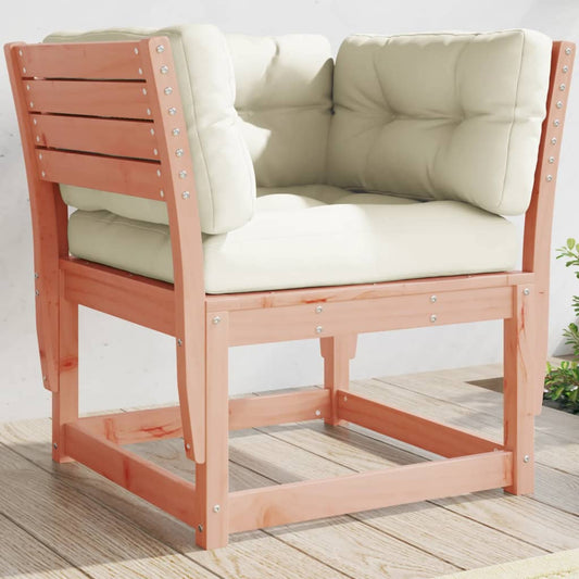 Garden Sofa Armrest with Cushions Solid Wood Douglas