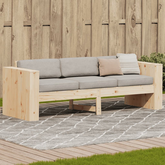 Garden Sofa 3-Seater 189x60x62 cm Solid Wood Pine
