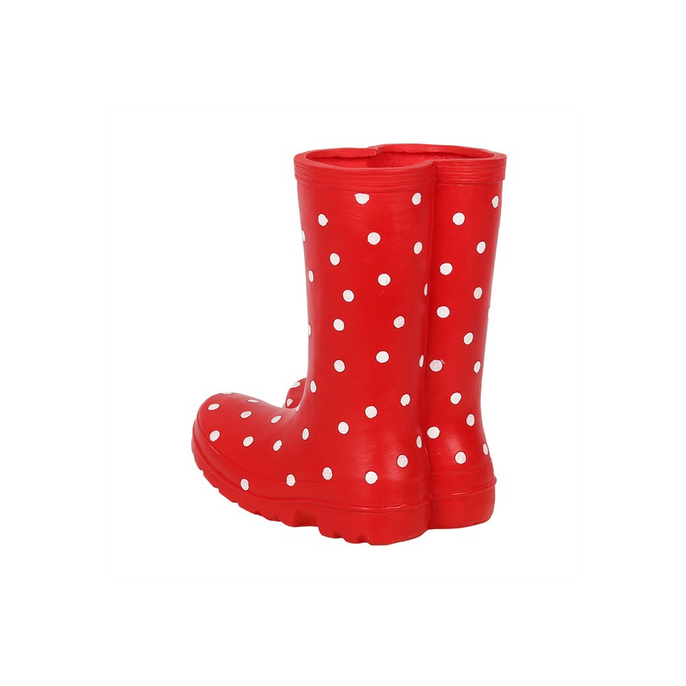 Red Welly Boot Planter
